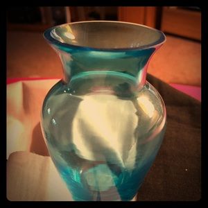 NWT - Beautiful Small Tinted Blue Glass Vase